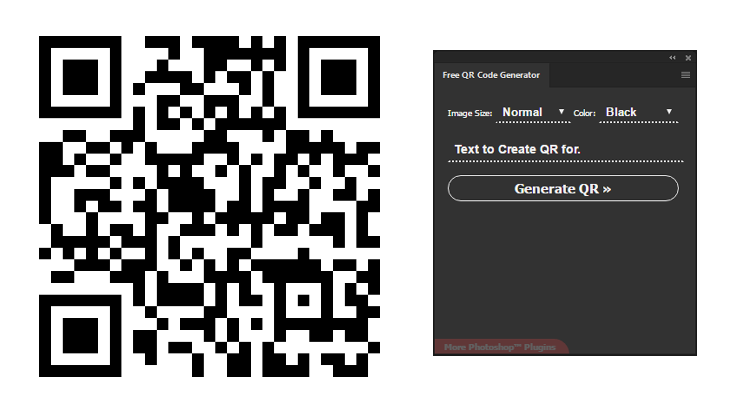 qr color code generator plugin