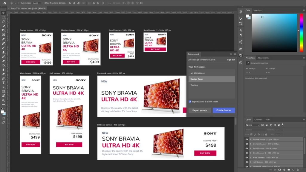 Bannersnack For Photoshop
